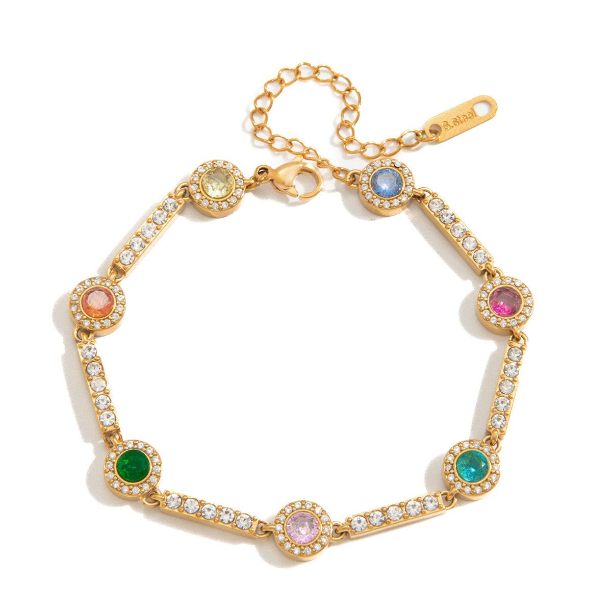 Pretty Rainbow Station Bracelet