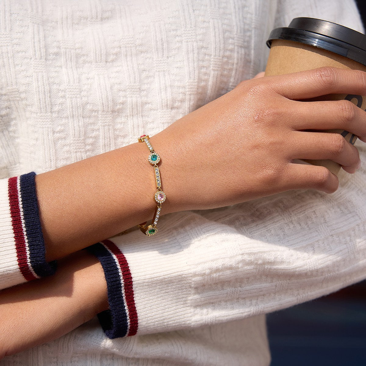 Pretty Rainbow Station Bracelet