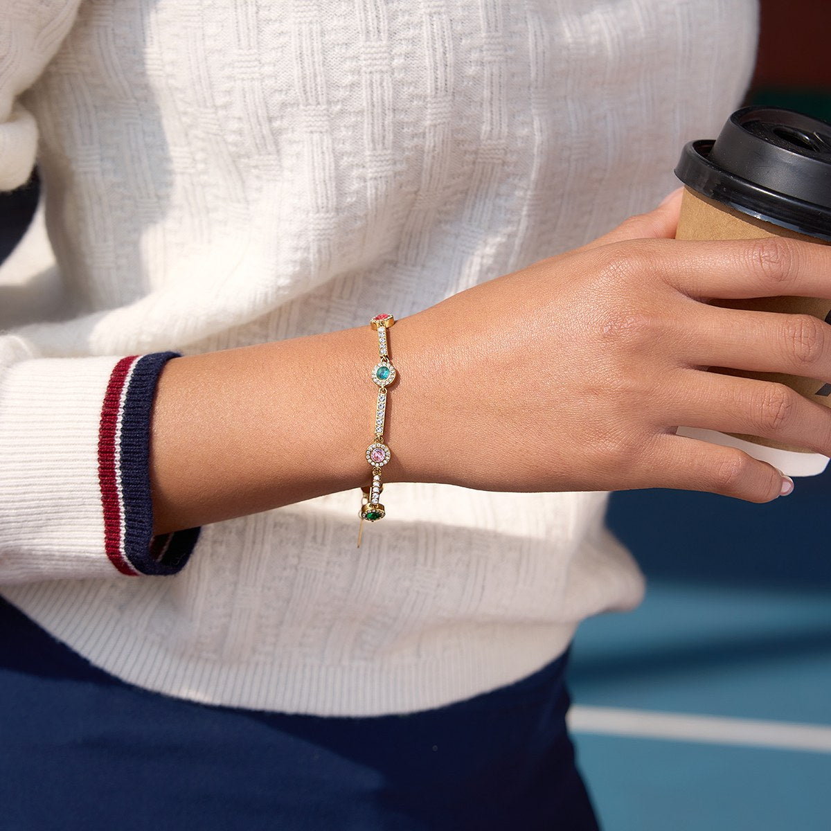 Pretty Rainbow Station Bracelet