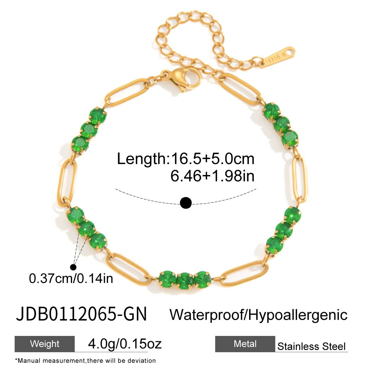 Reset Green Link Bracelet
