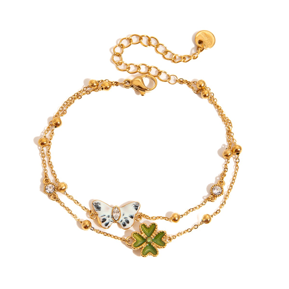 Becoming Butterfly Clover Bracelet