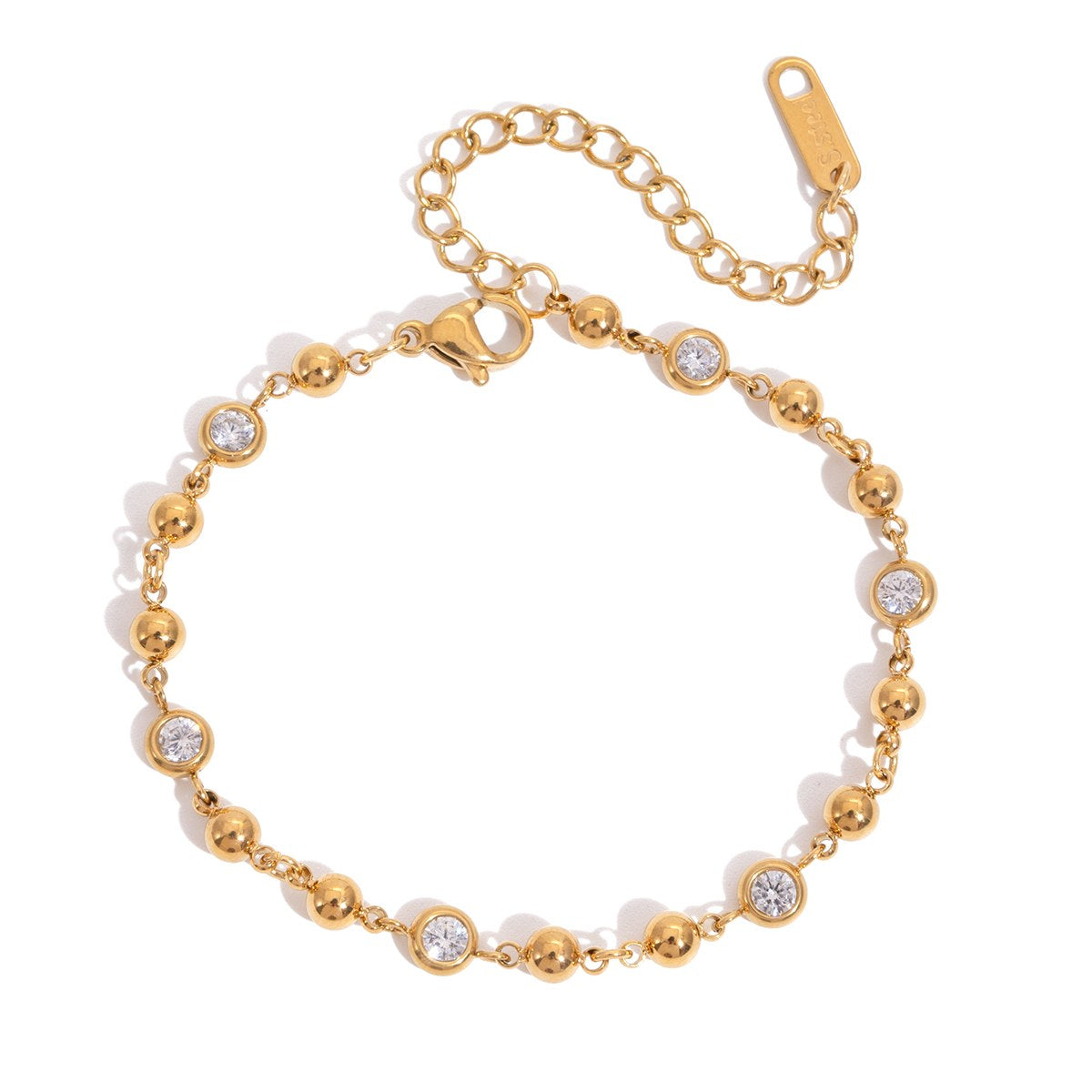 Elevated Bezel Crystal Bracelet