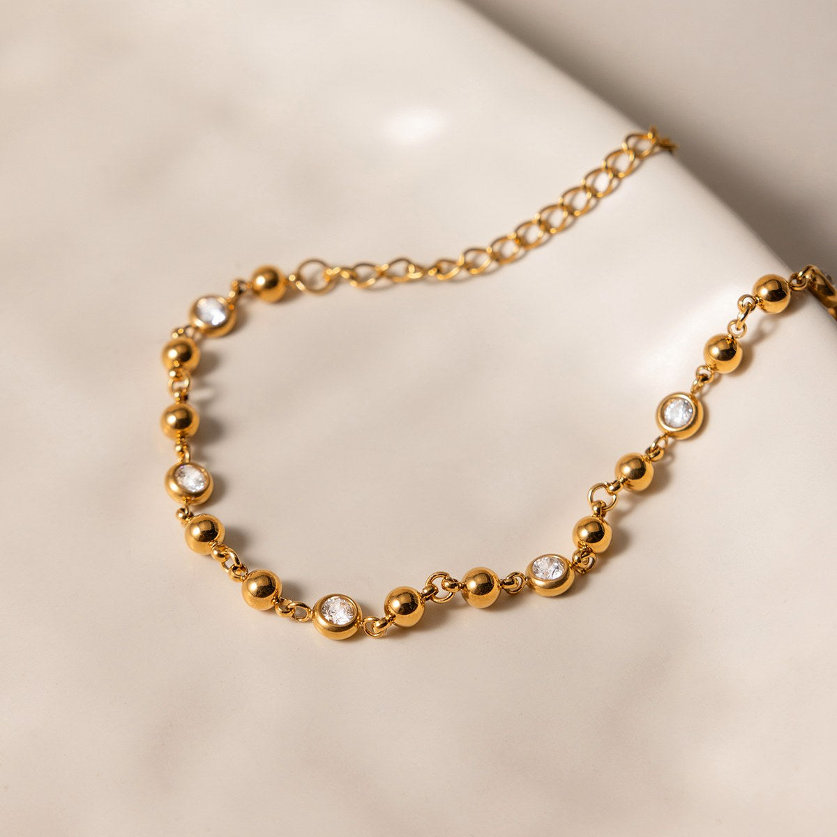Elevated Bezel Crystal Bracelet