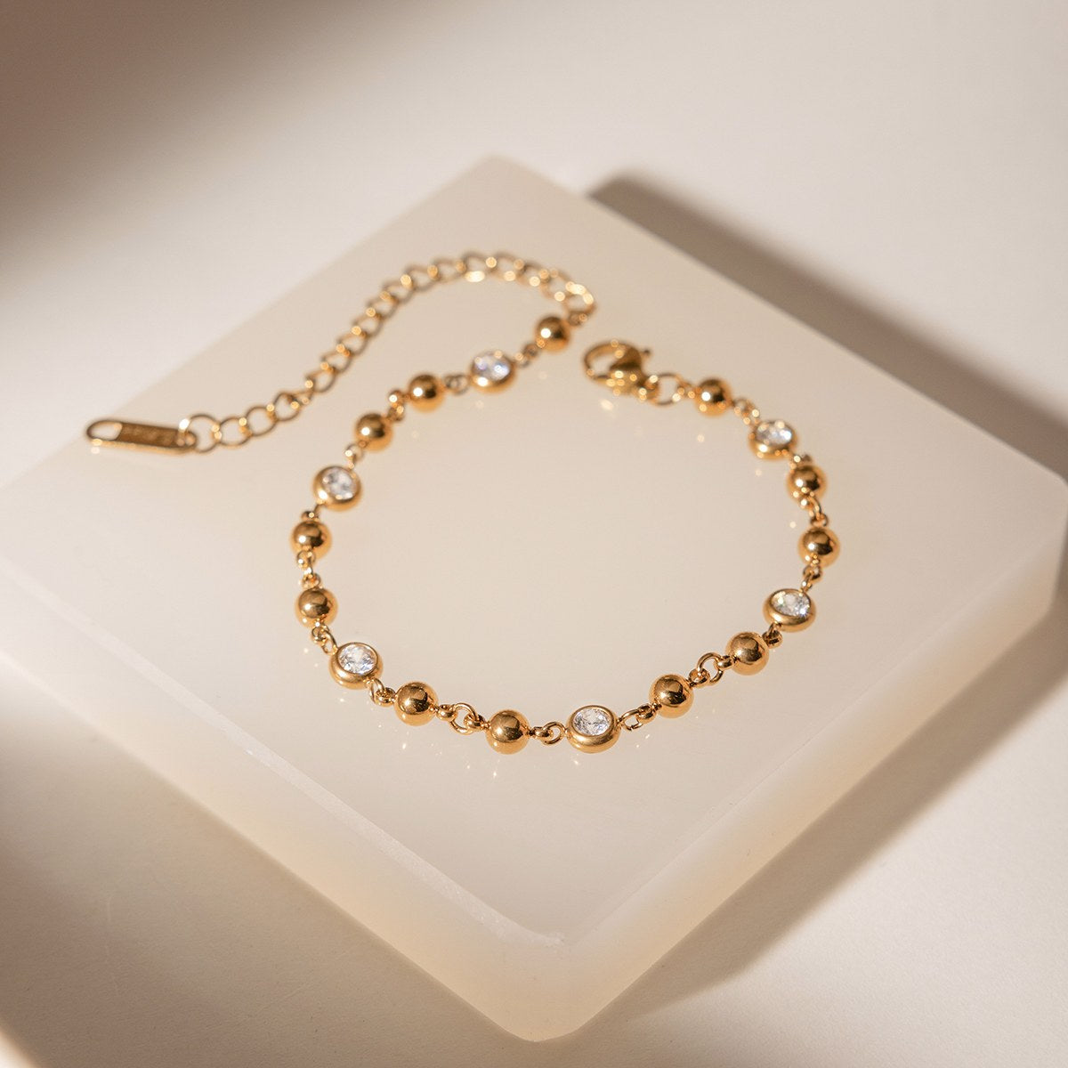 Elevated Bezel Crystal Bracelet