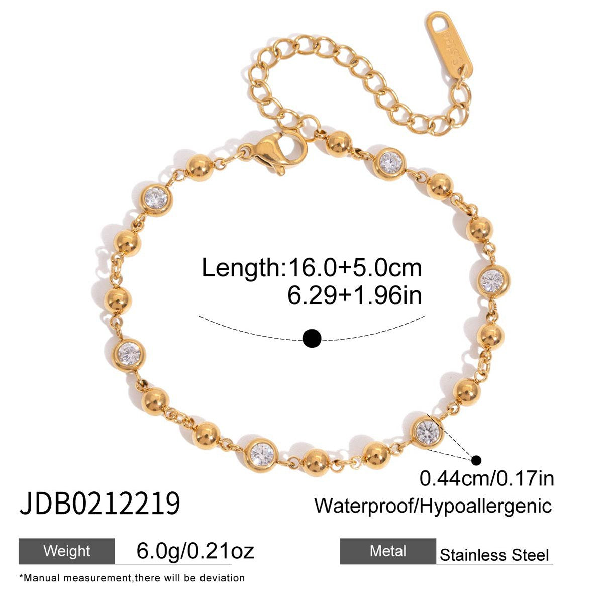 Elevated Bezel Crystal Bracelet
