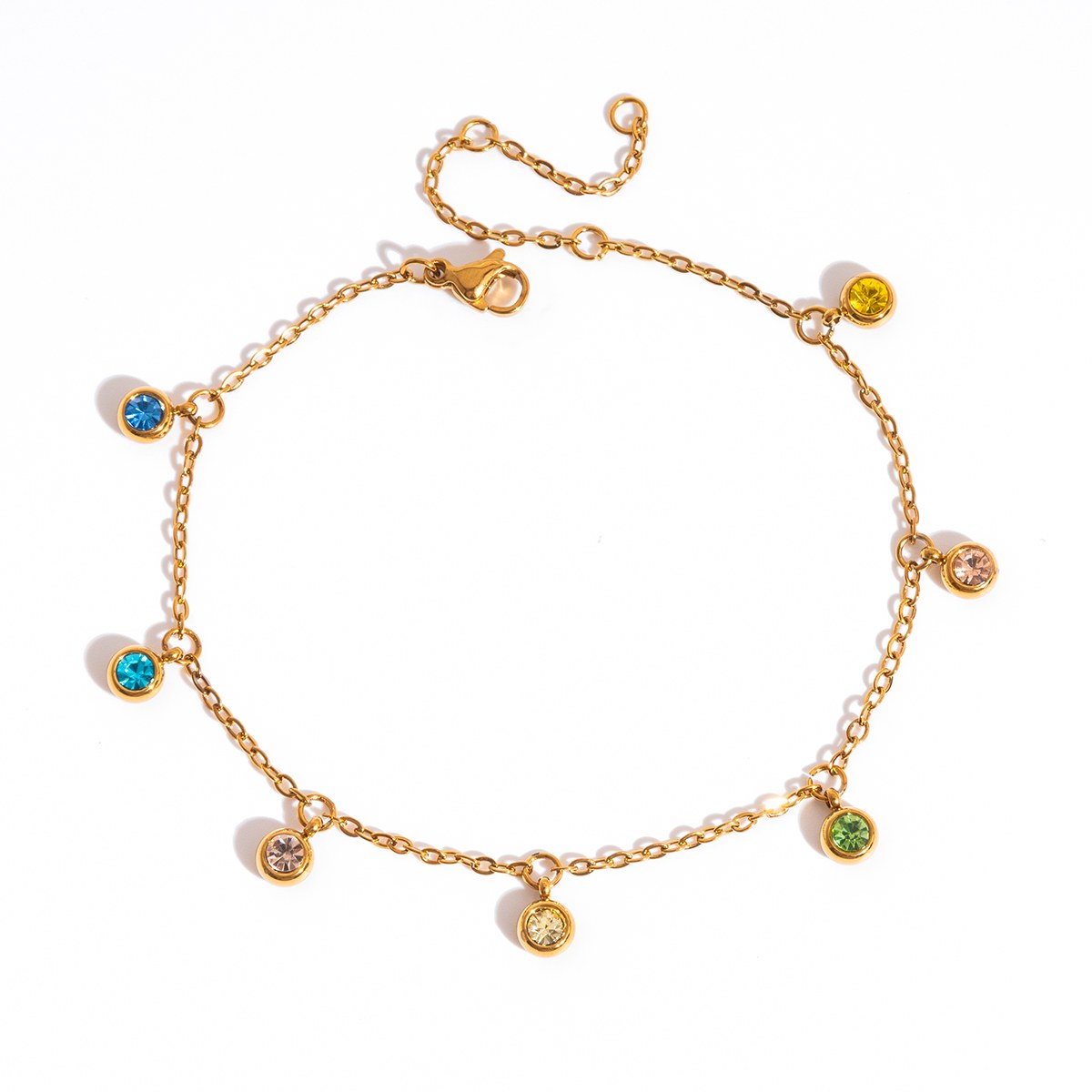 Aura Rainbow Drop Charm Bracelet