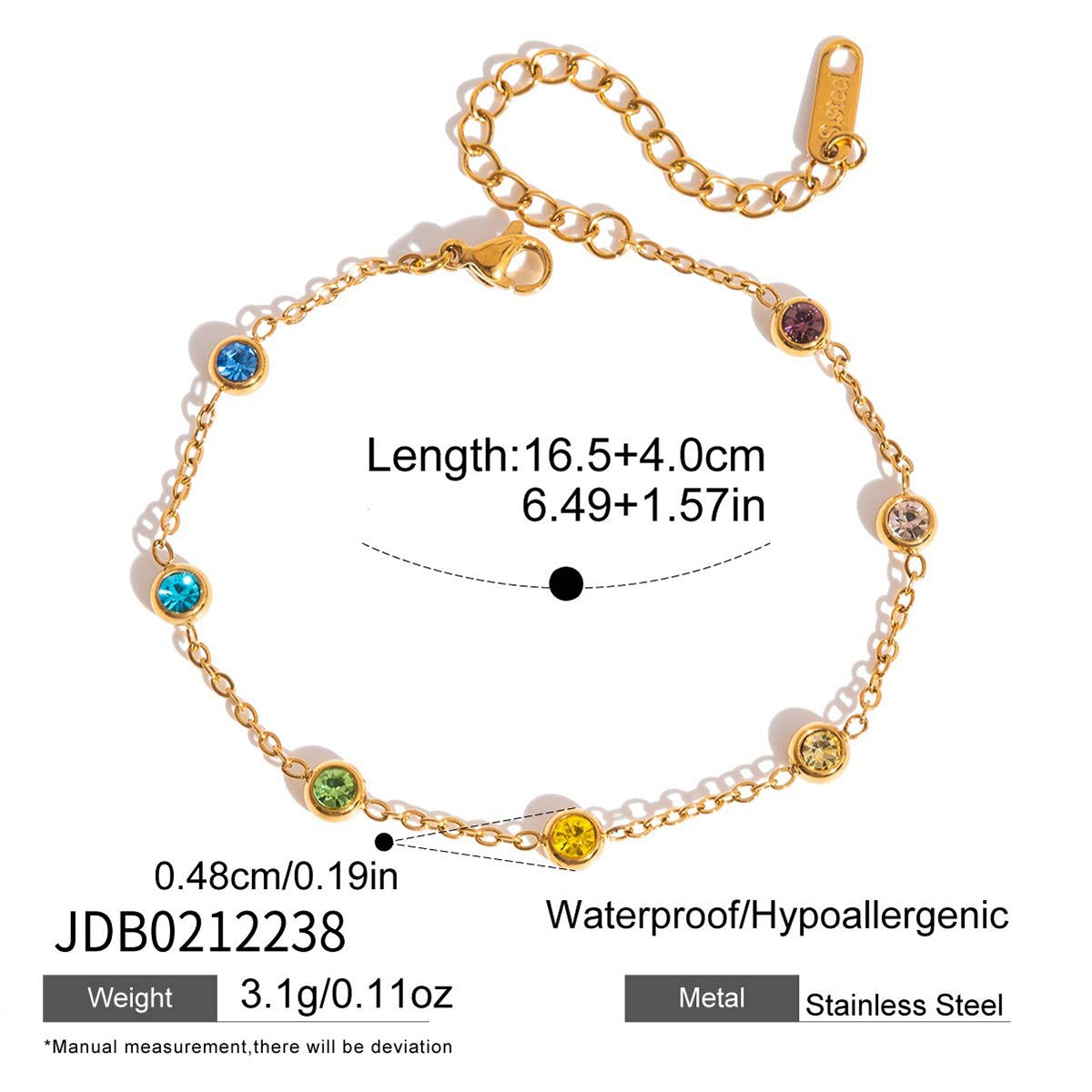 Aura Rainbow Dot Bracelet