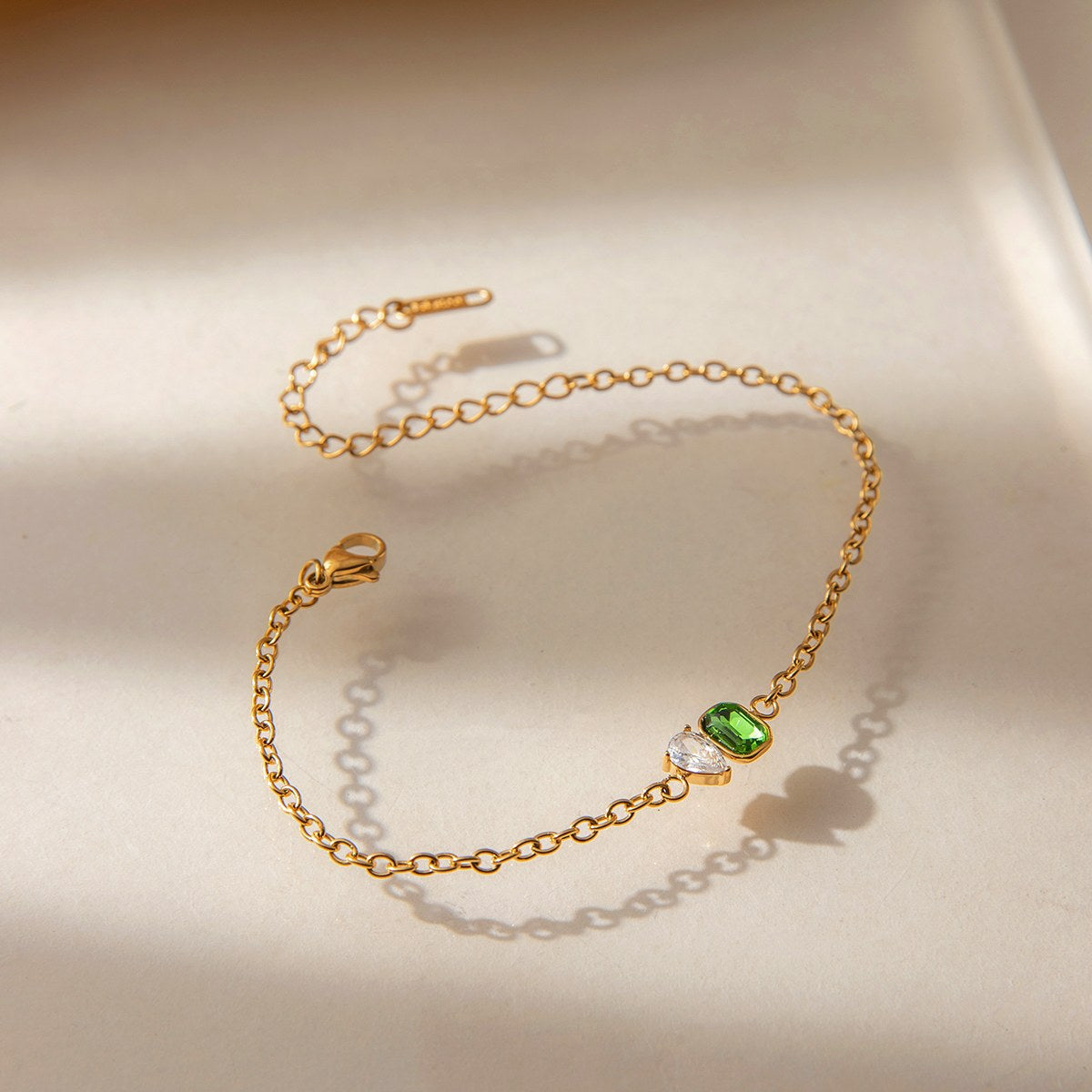 Muse Olive Heart Duo Bracelet