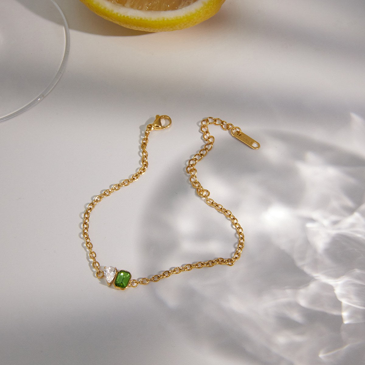 Muse Olive Heart Duo Bracelet