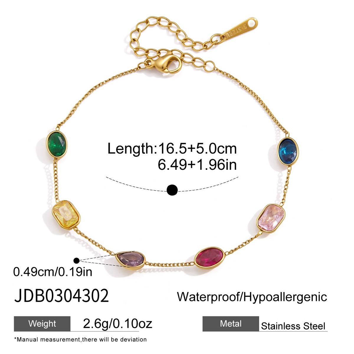 Rare Jewel Oval Bracelet