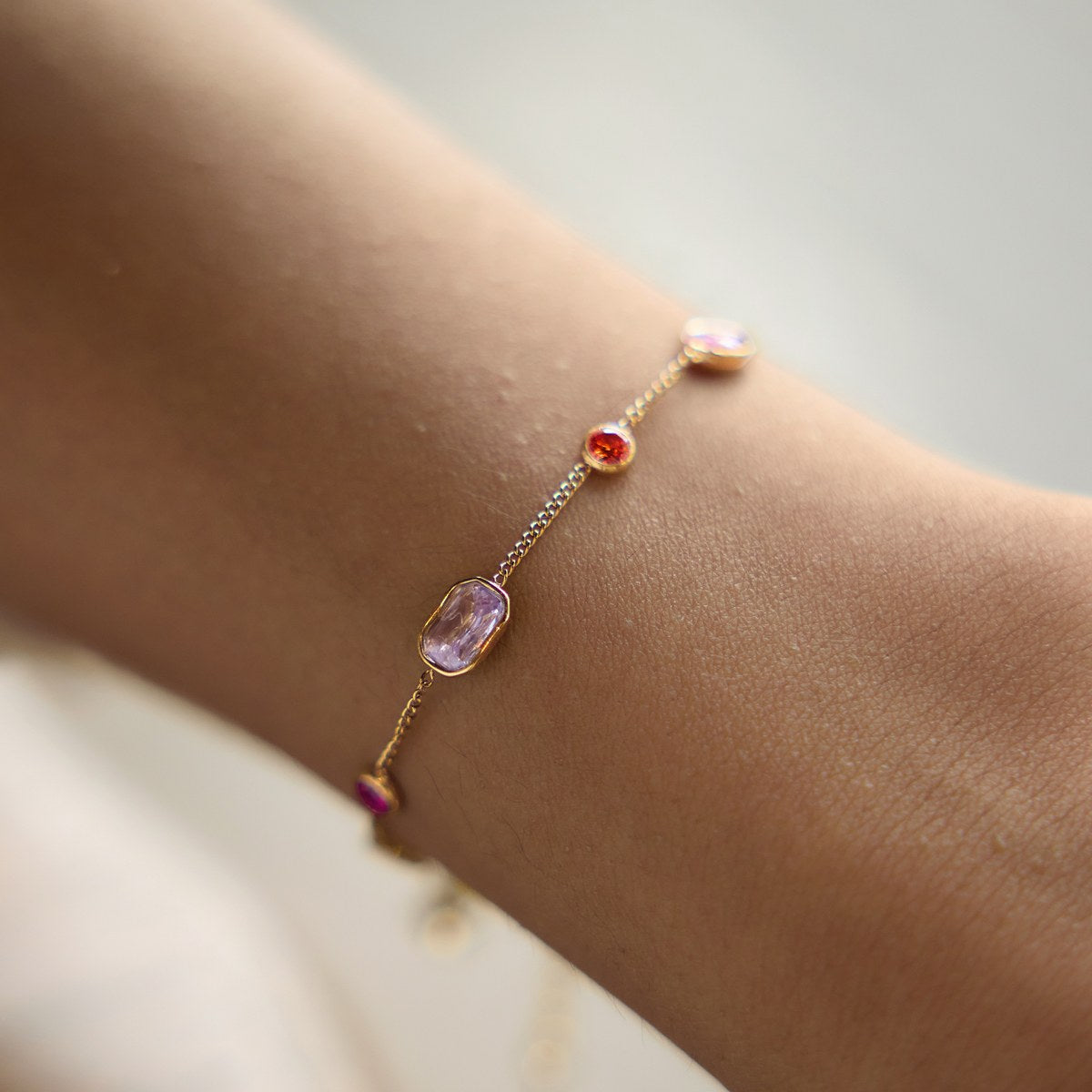 Pretty Pink Gem Bracelet