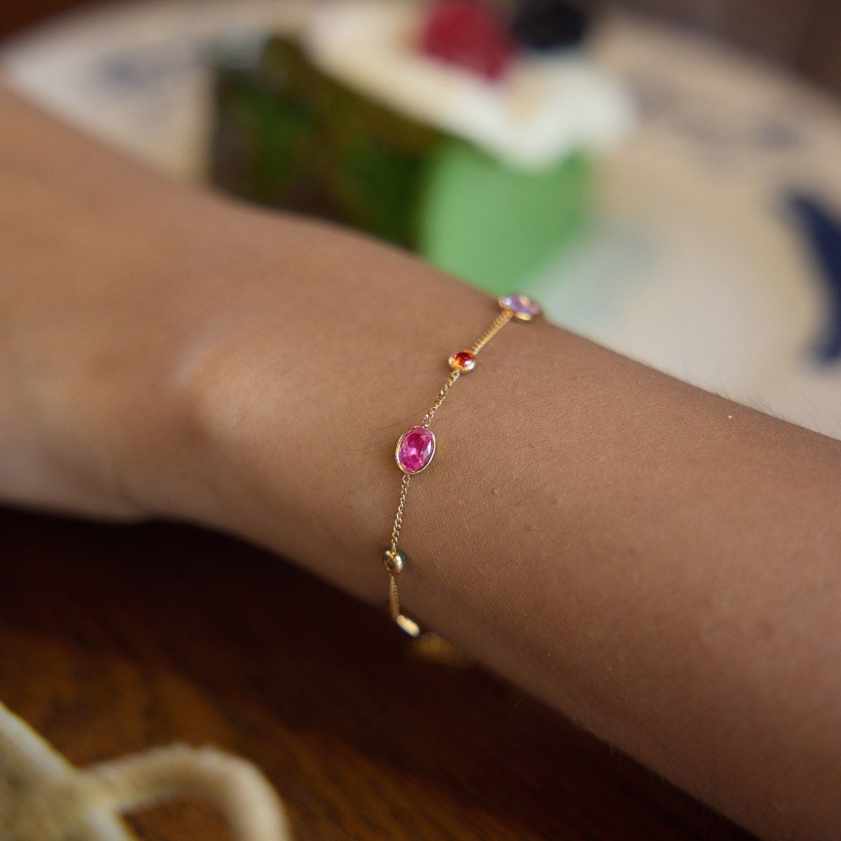 Pretty Pink Gem Bracelet