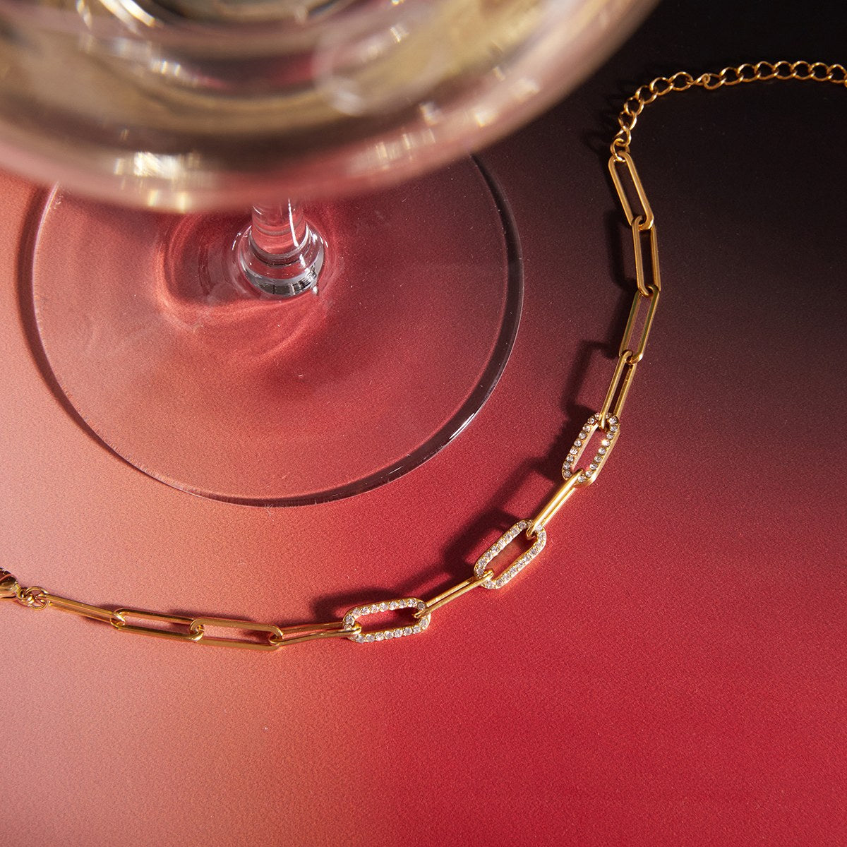 Golden Paperclip Chain Bracelet