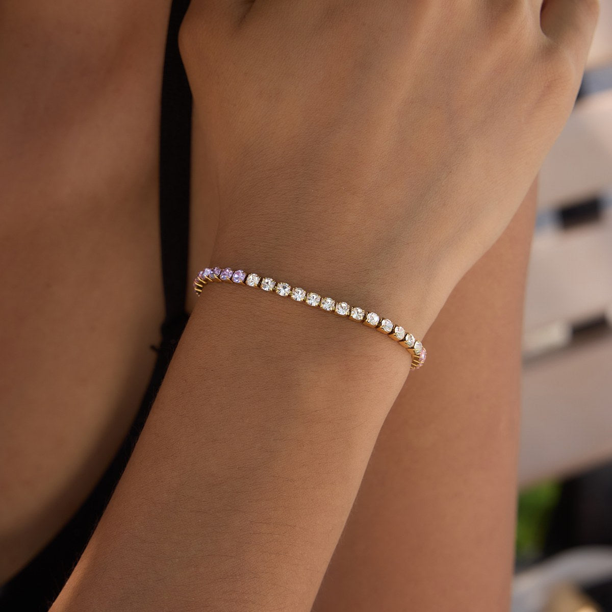 Aura Lavender Pink Tennis Bracelet