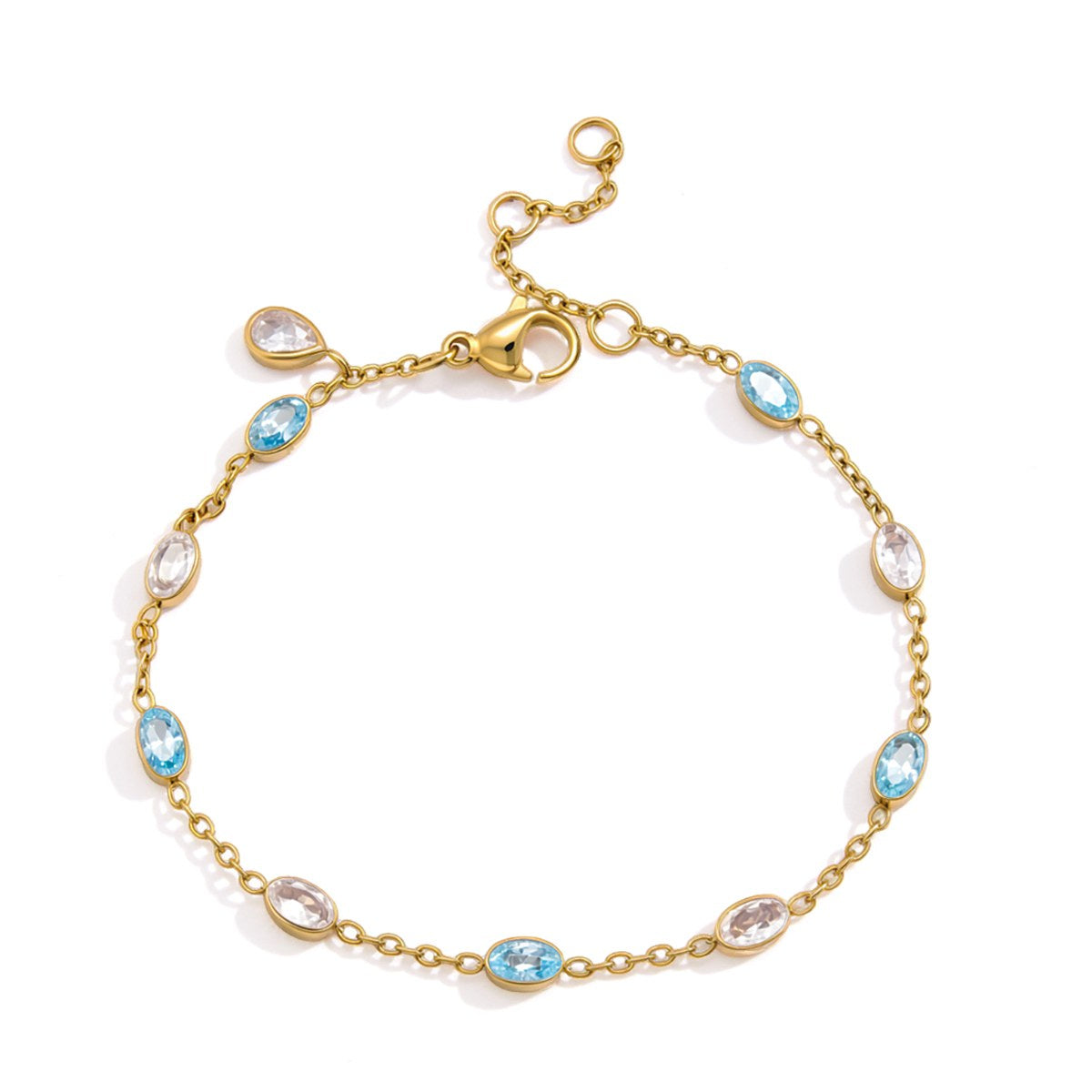 Glowing Aqua Marquise Bracelet