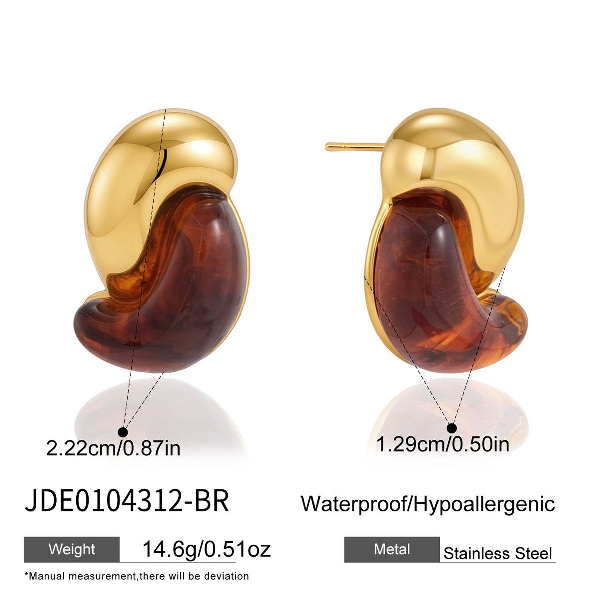 Rare Amber Swirl Earrings