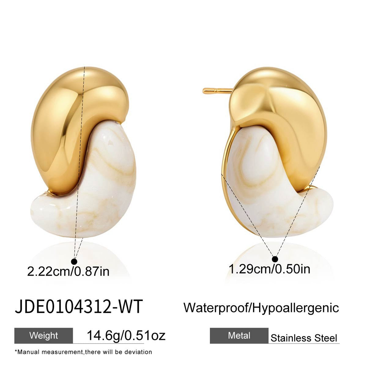 Muse Cream Swirl Earrings
