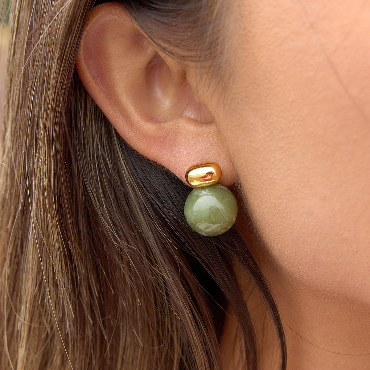 Rare Jade Ball Earrings