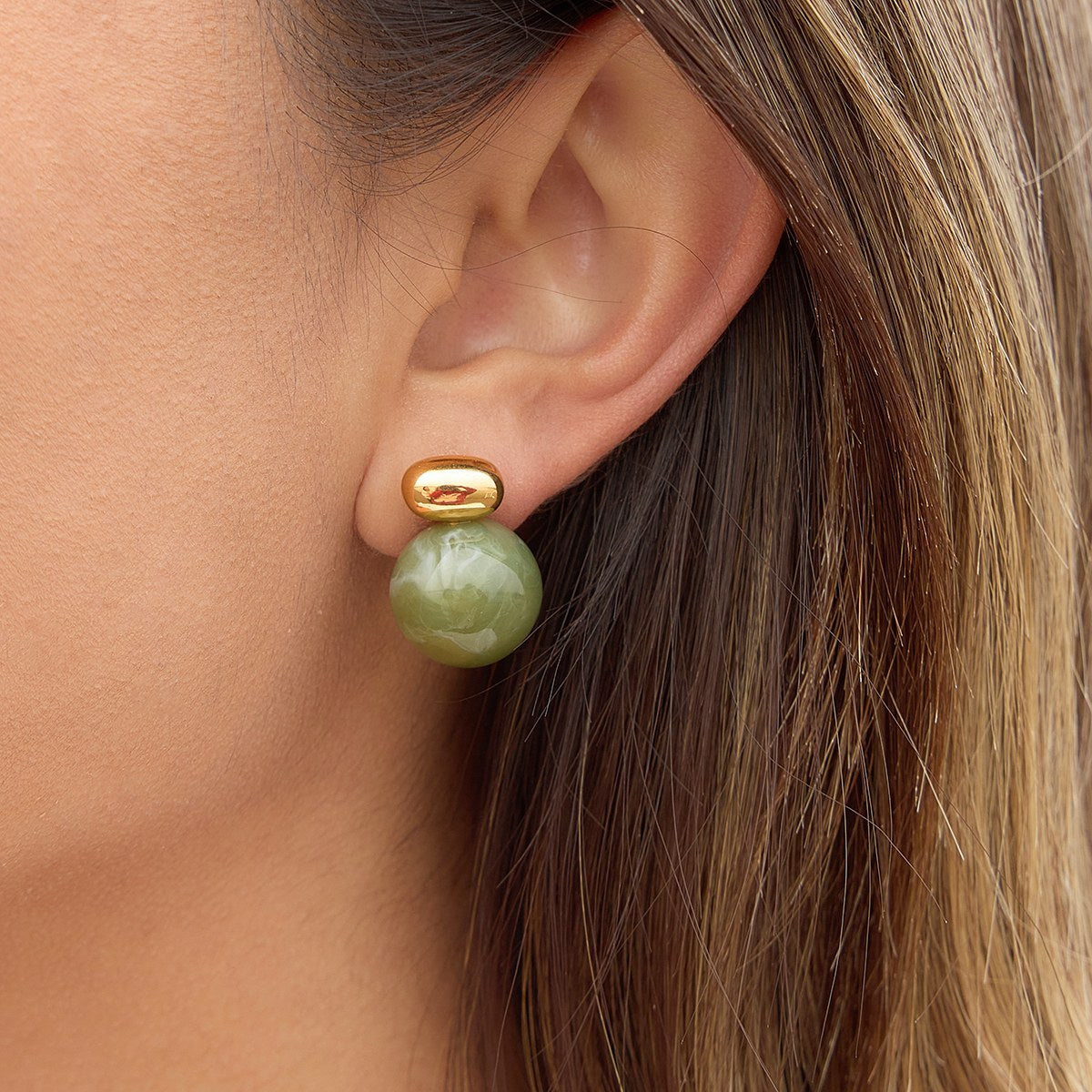 Rare Jade Ball Earrings