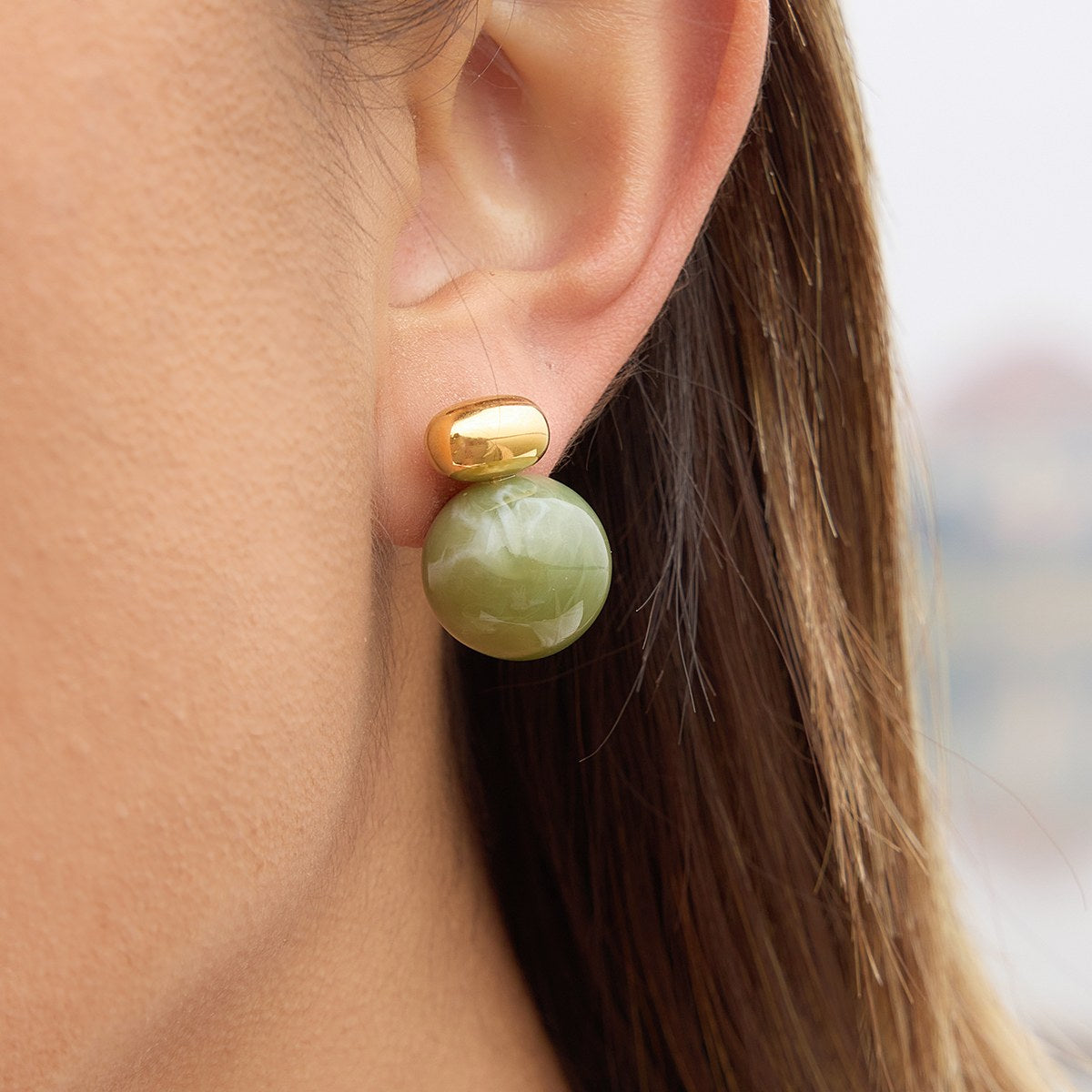 Rare Jade Ball Earrings