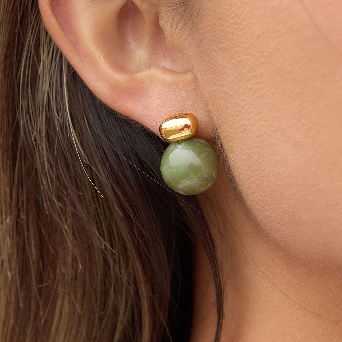 Rare Jade Ball Earrings