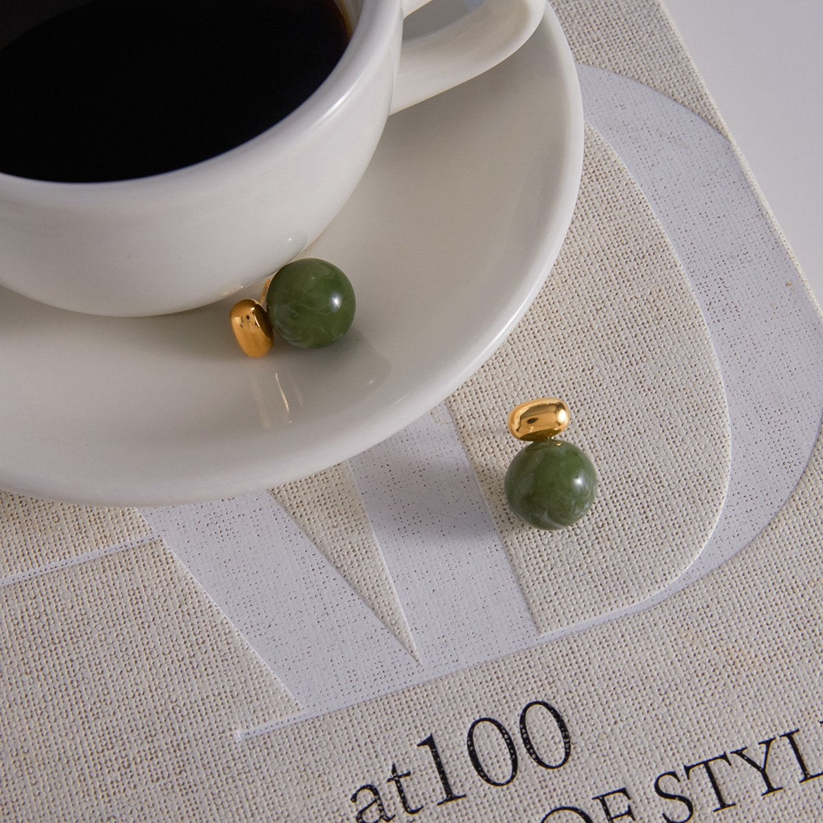 Rare Jade Ball Earrings