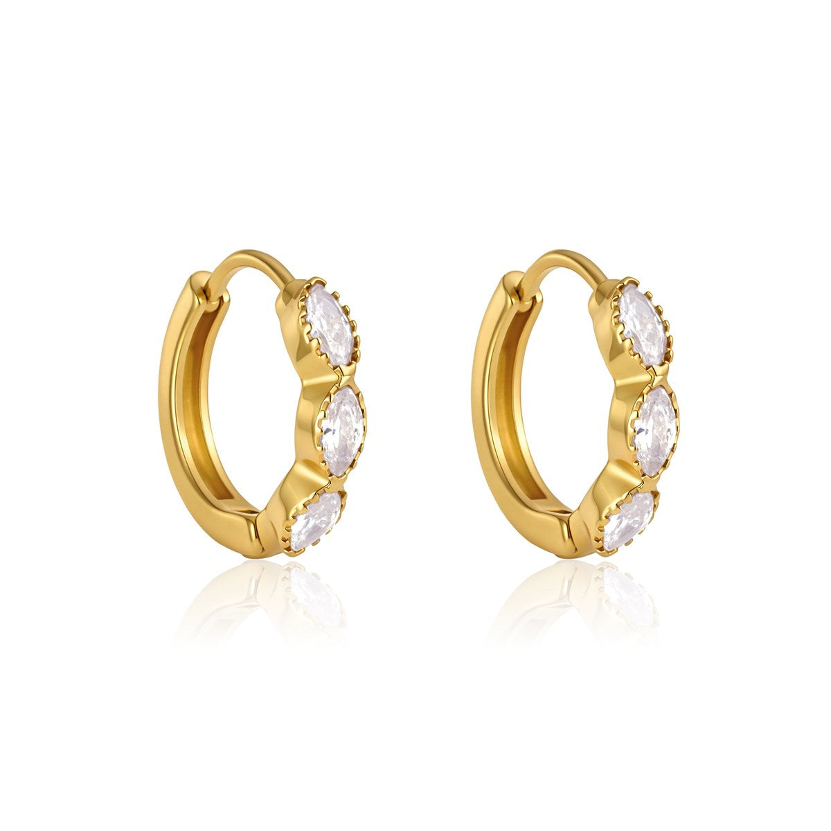 Elevated Crystal Trio Huggies