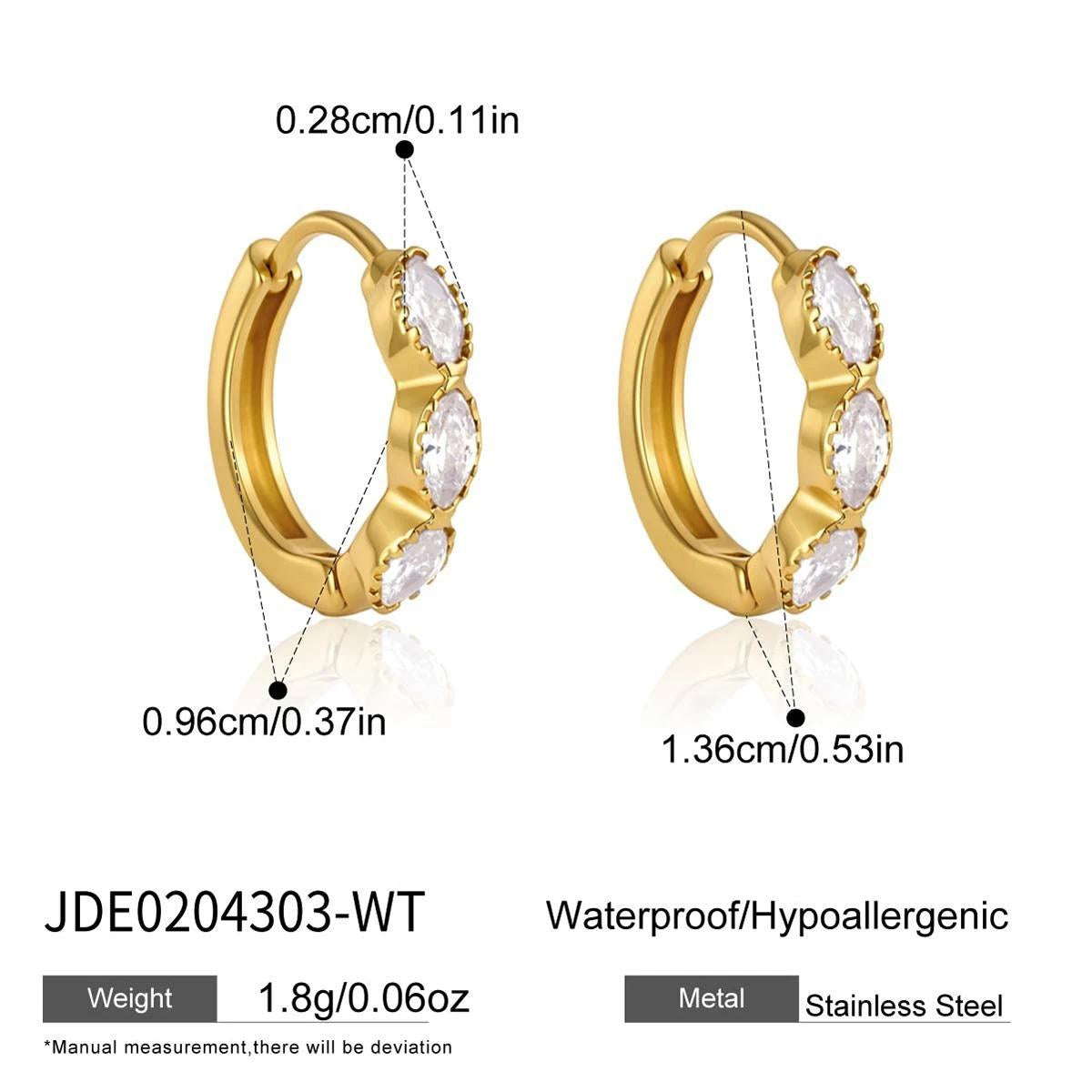 Elevated Crystal Trio Huggies