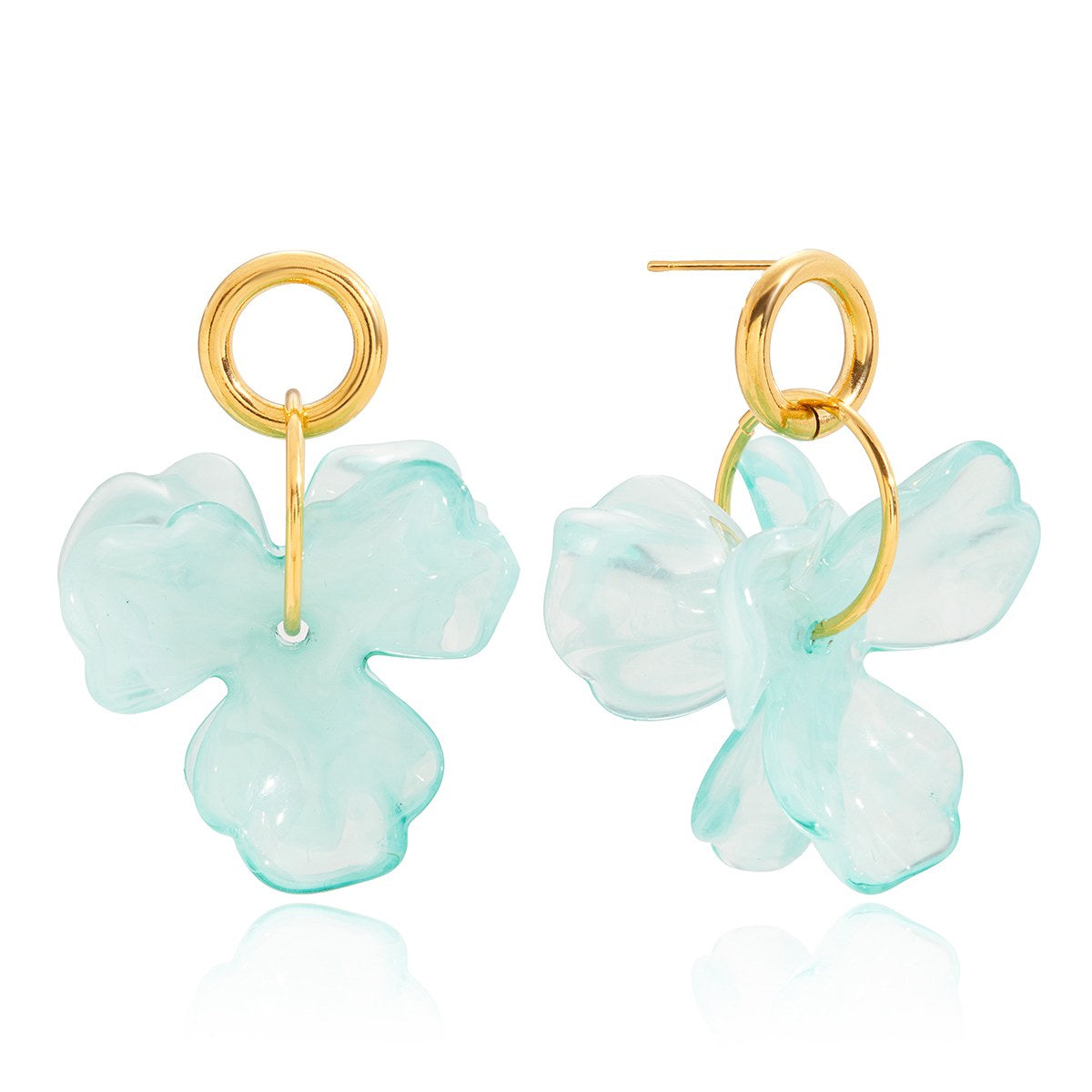 Becoming Mint Petal Earrings