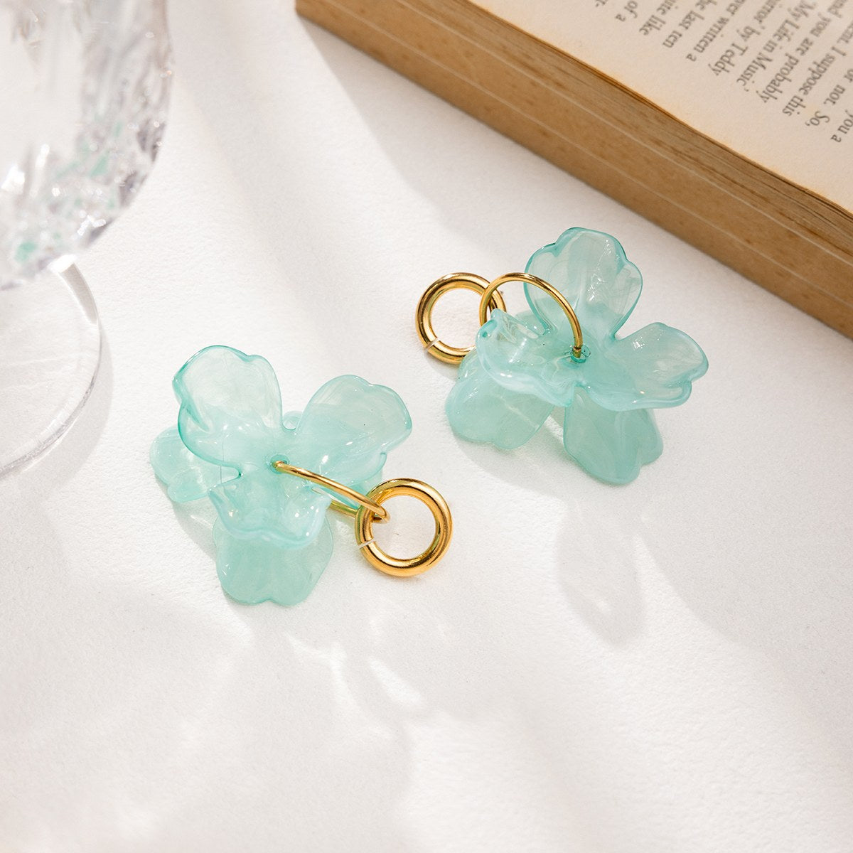 Becoming Mint Petal Earrings