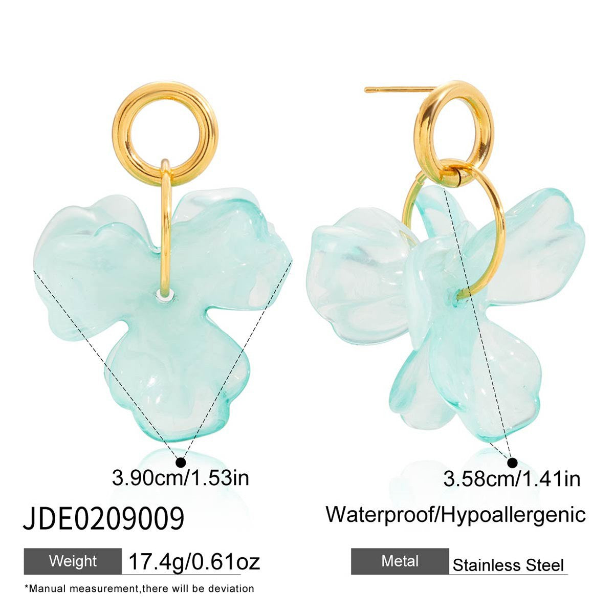 Becoming Mint Petal Earrings