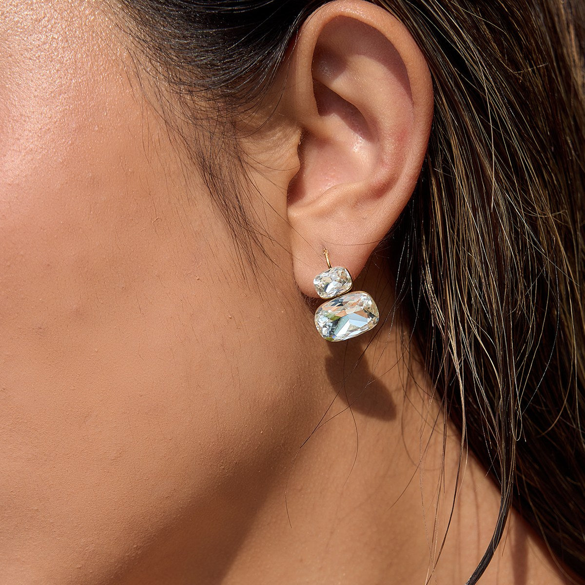 Iconic Crystal Double Gem Earrings