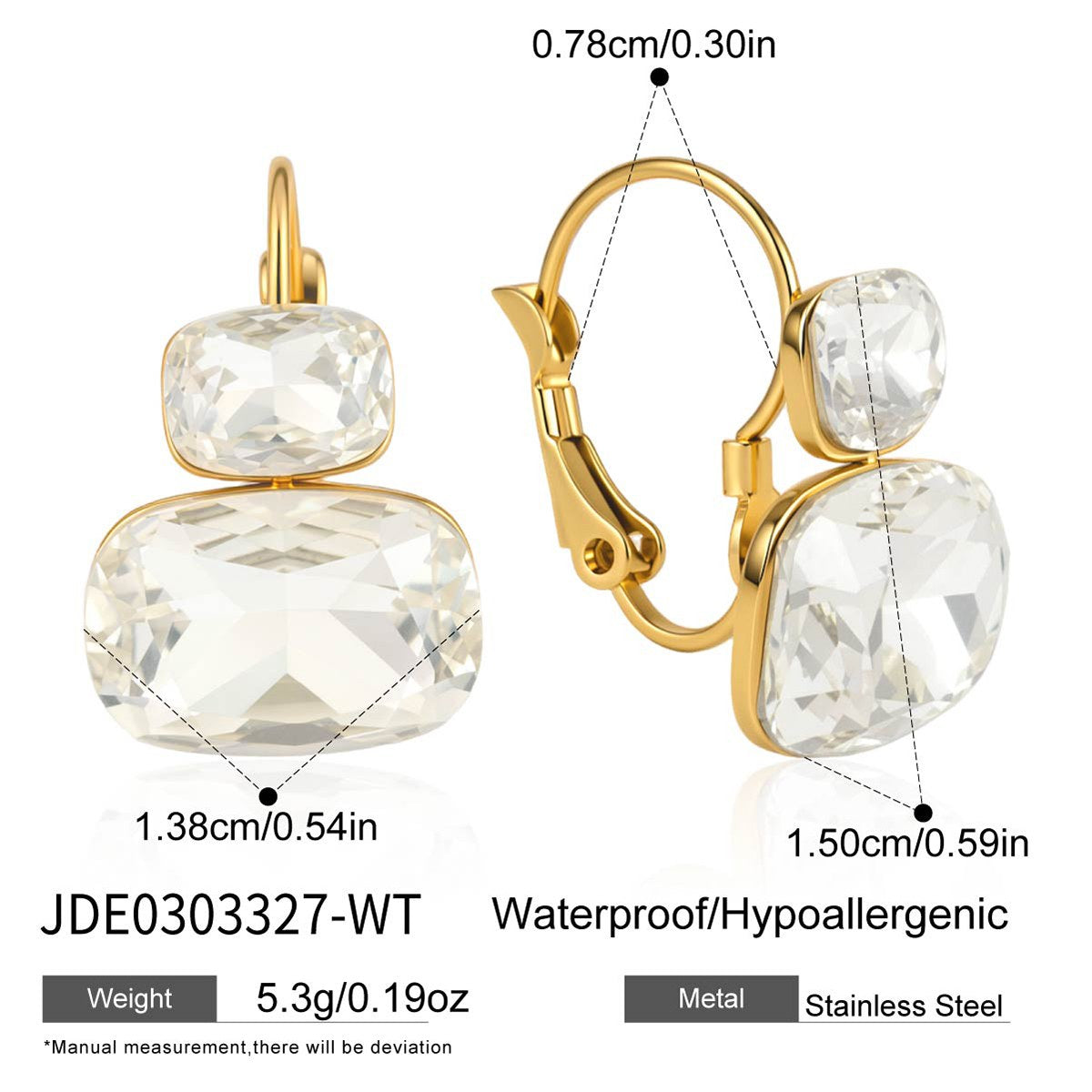 Iconic Crystal Double Gem Earrings