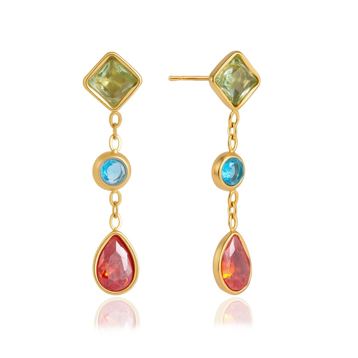 Rare Jewel Kite Drop Earrings