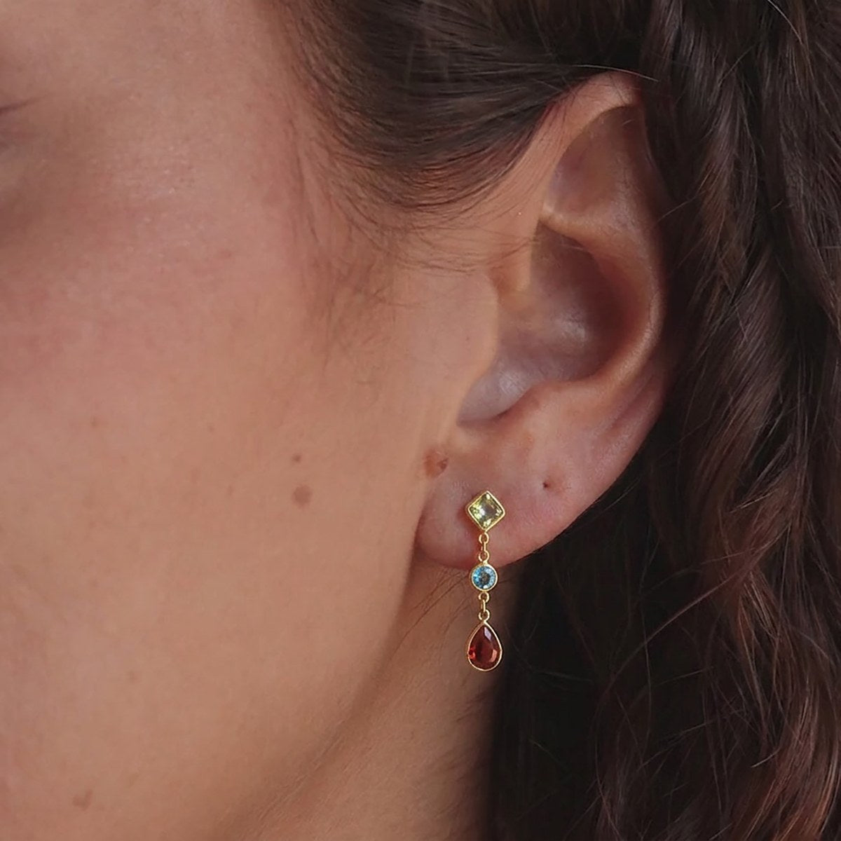 Rare Jewel Kite Drop Earrings