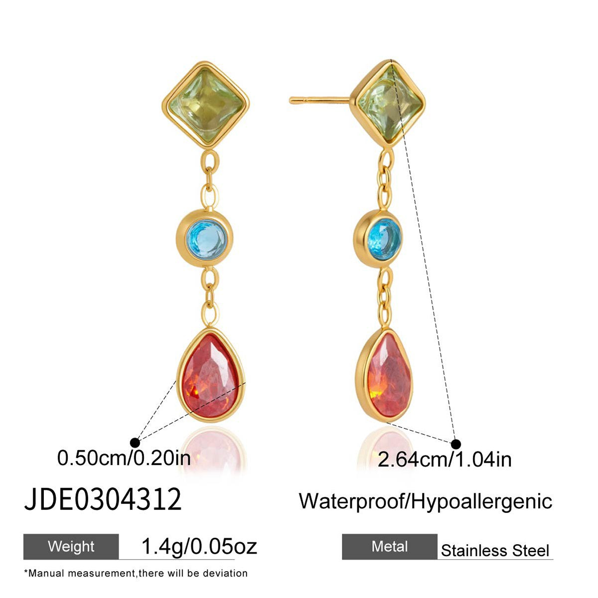 Rare Jewel Kite Drop Earrings