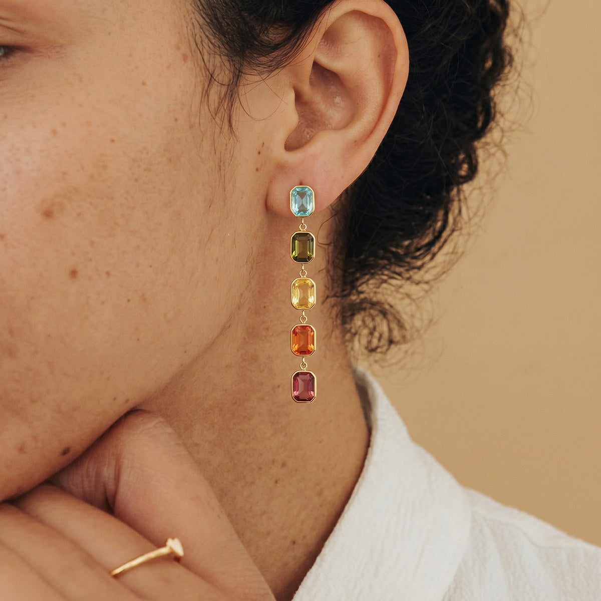 Iconic Jewel Baguette Drop Earrings