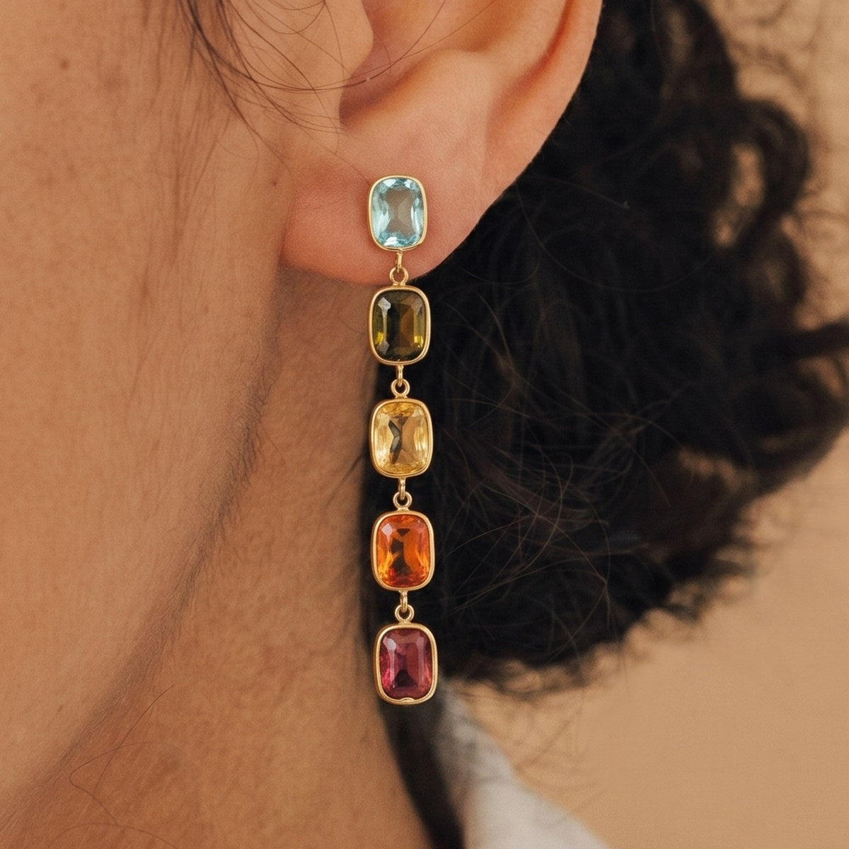 Iconic Jewel Baguette Drop Earrings