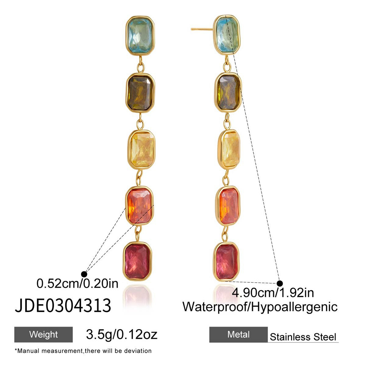 Iconic Jewel Baguette Drop Earrings
