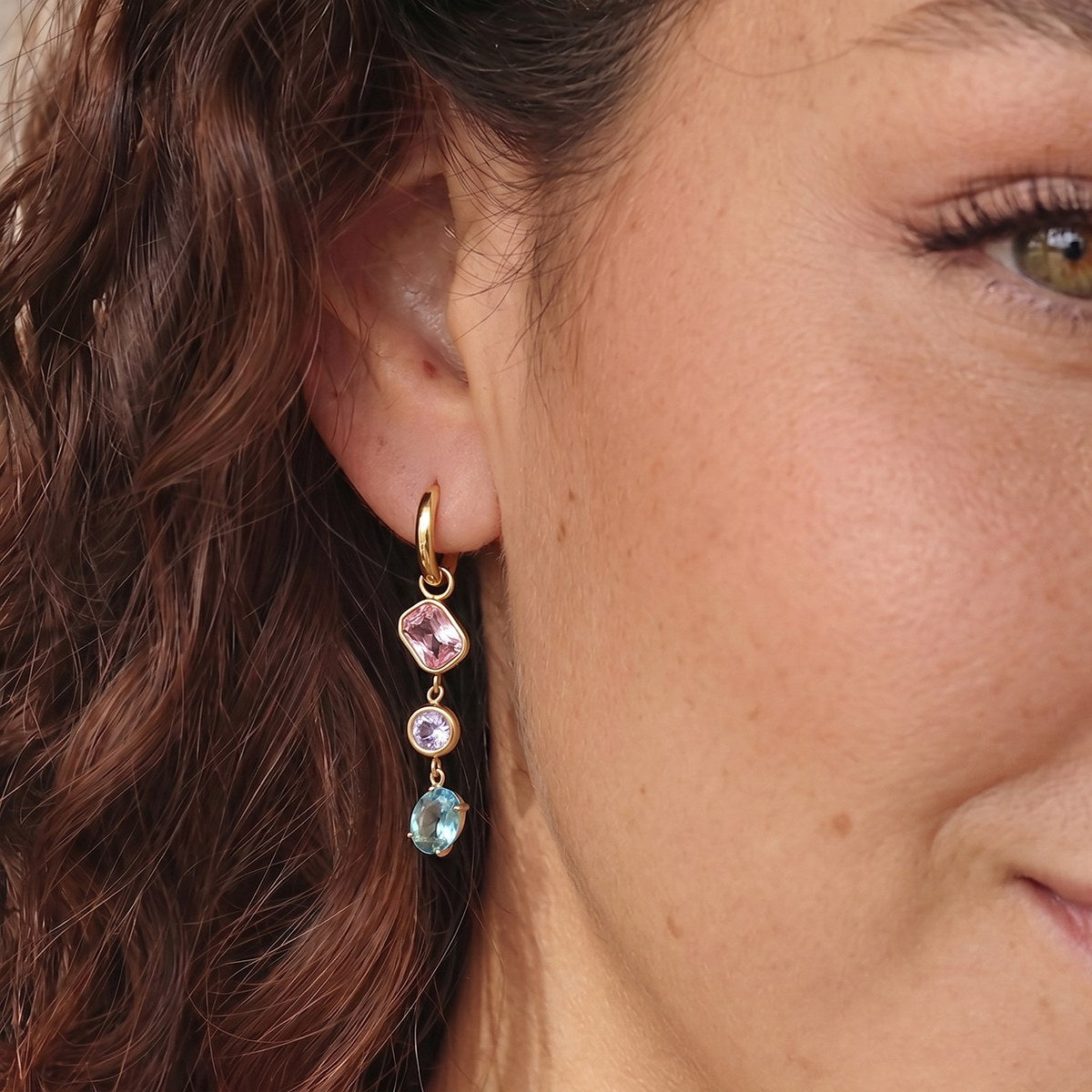 Muse Mismatched Gem Hoops