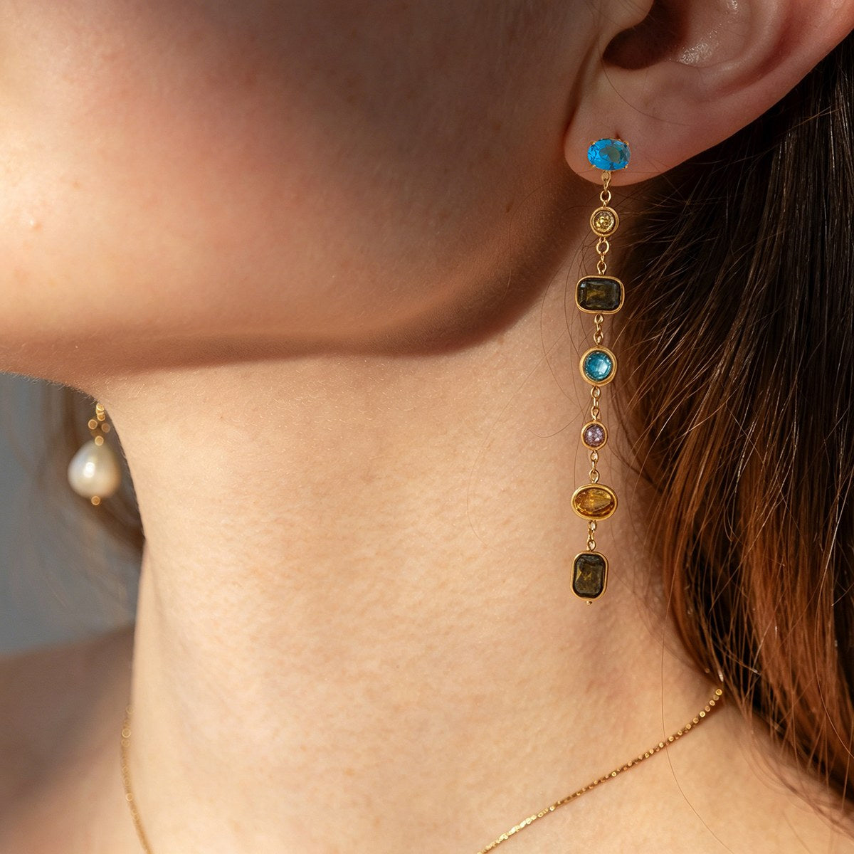 Iconic Rainbow Mosaic Drop Earrings