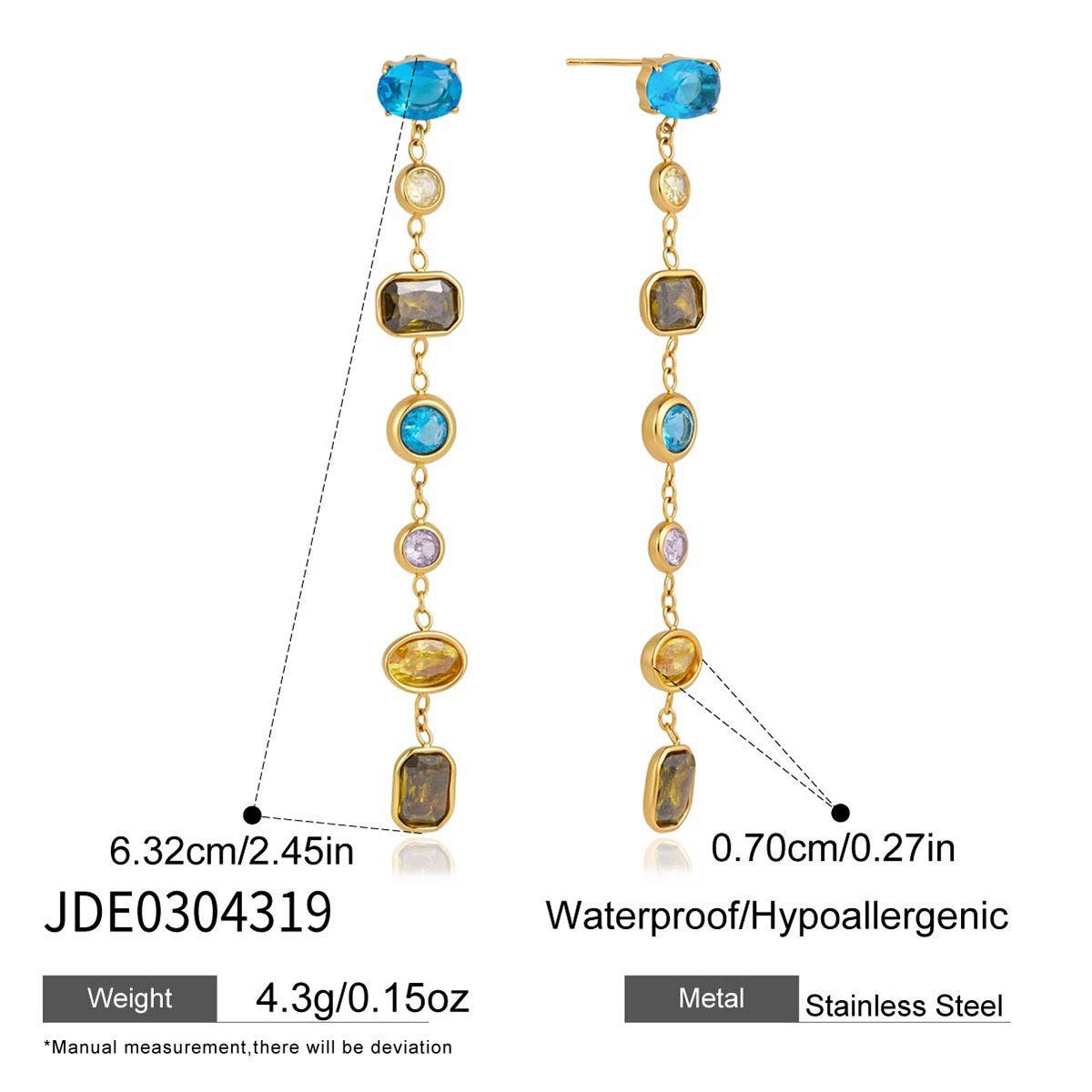 Iconic Rainbow Mosaic Drop Earrings