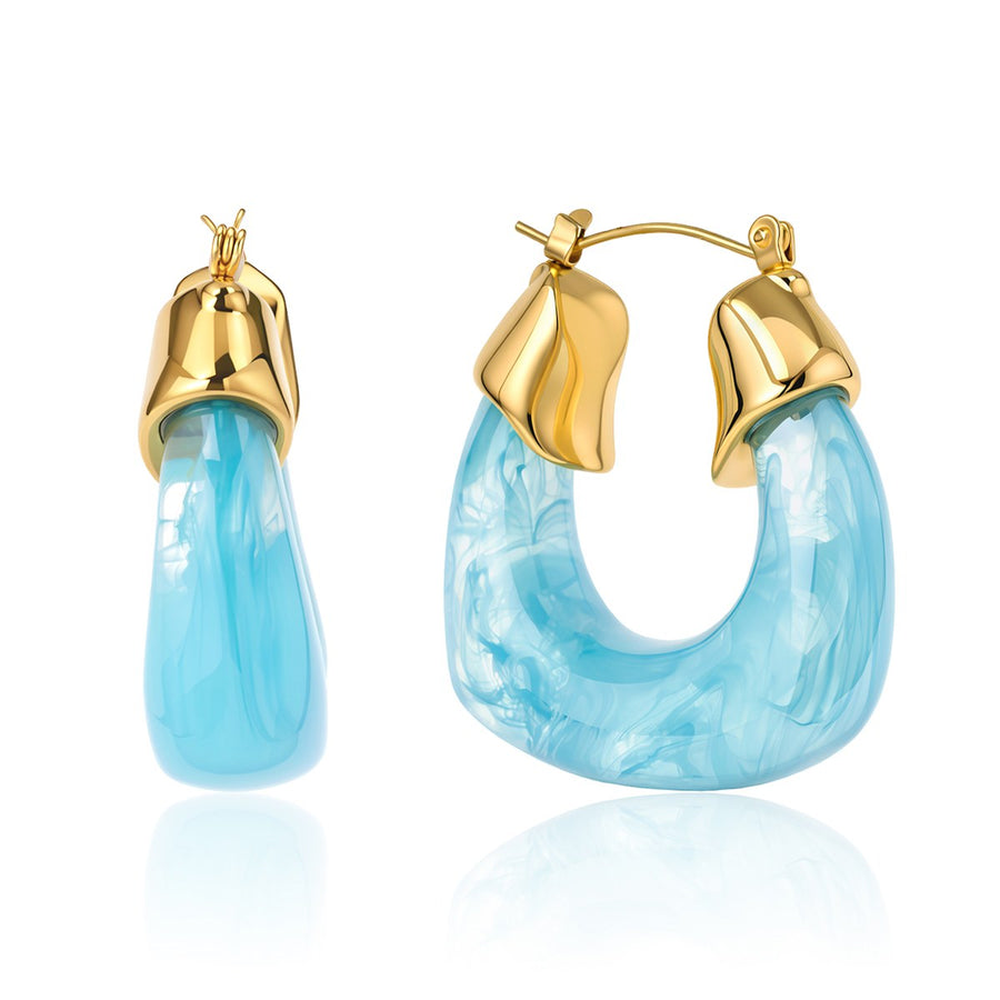 Elsa Tulip Hoops · Blue