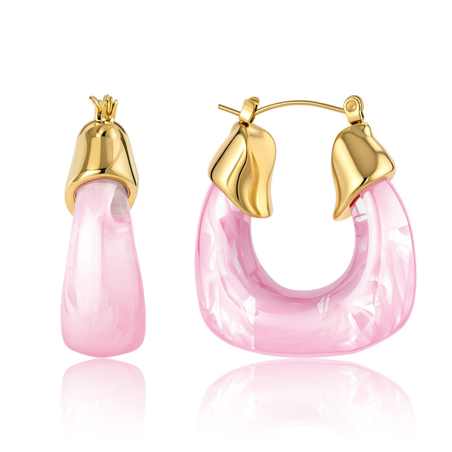 Elsa Tulip Hoops · Pink