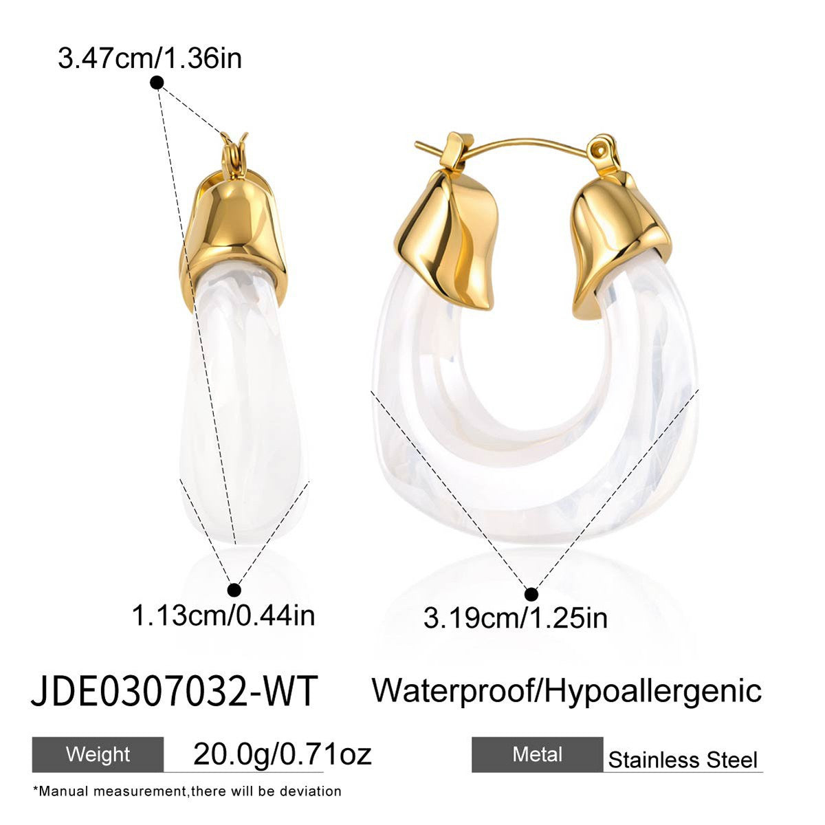 Muse Clear Tulip Resin Hoops