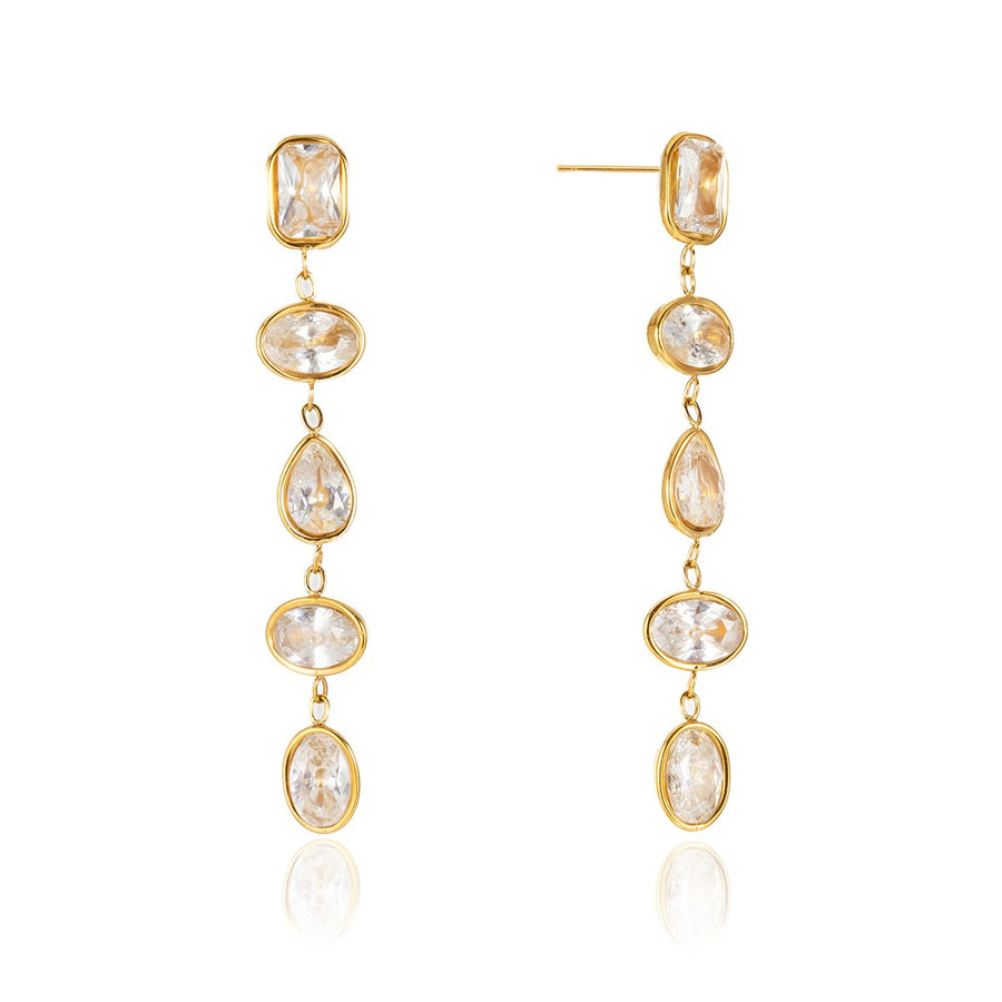 Isla Cascade Earrings · Crystal