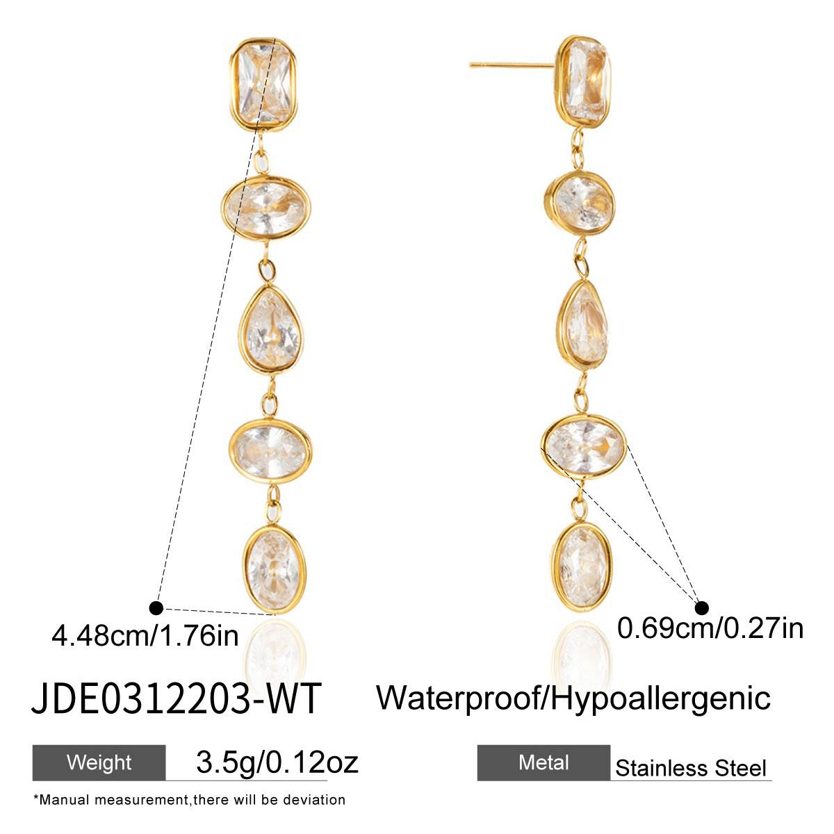 Iconic Crystal Gem Cascade Earrings