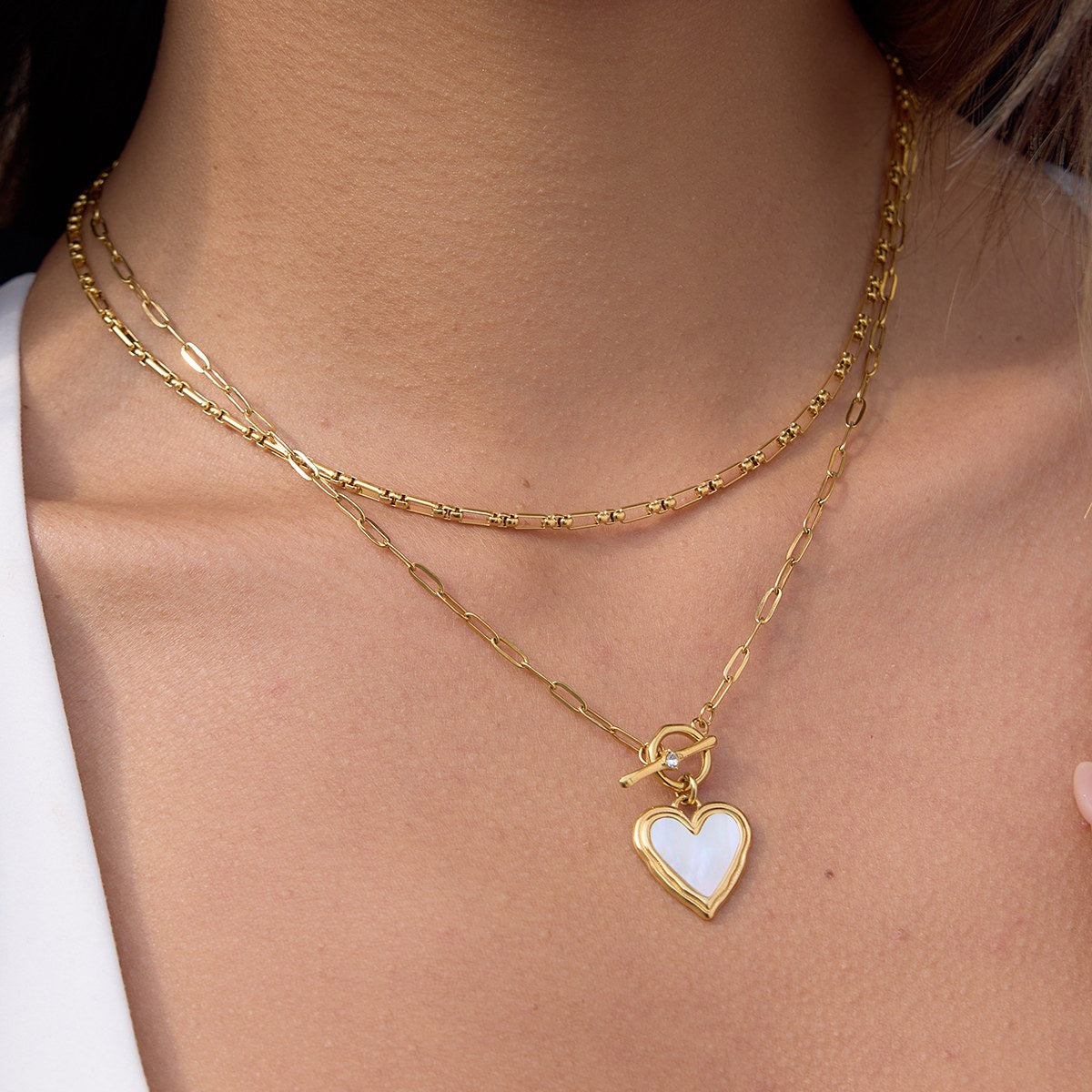 Chosen Heart Locket Paperclip Necklace