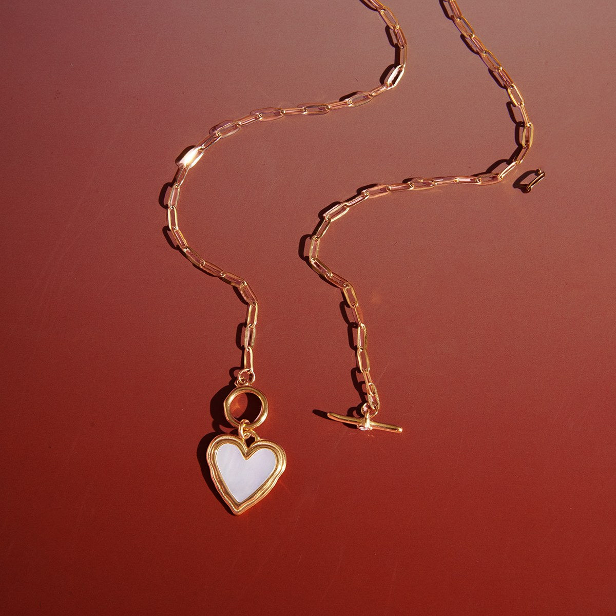 Chosen Heart Locket Paperclip Necklace