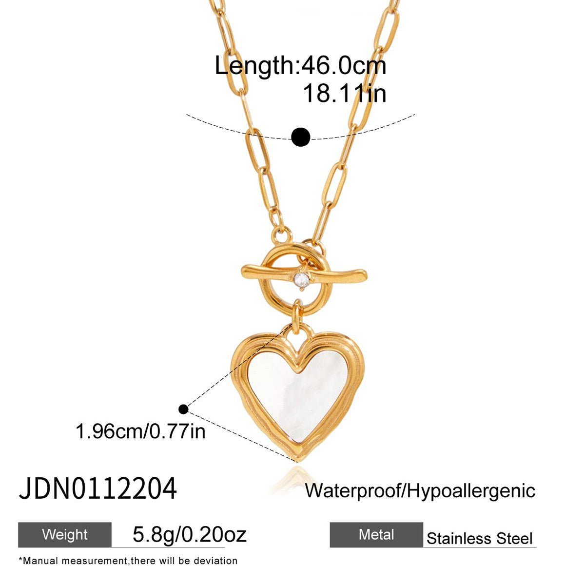 Chosen Heart Locket Paperclip Necklace